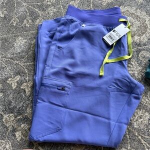 Figs Women's Blueberry Joggers with Yellow Drawstring